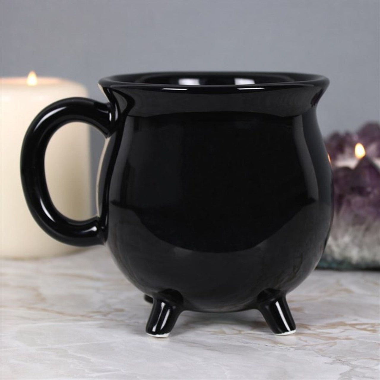 Plain Black Cauldron Mug