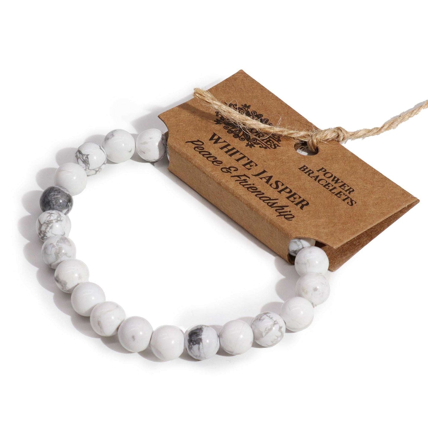 White Jasper Aura Bracelet - Peace & Friendship