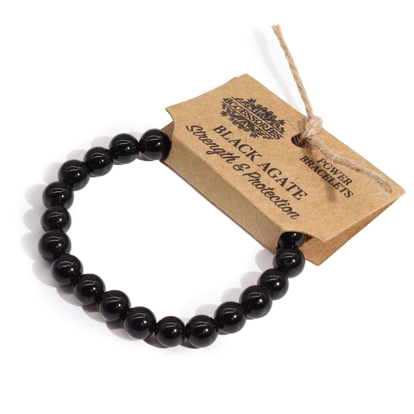 Black Agate Aura Bracelet - Strength & Protection