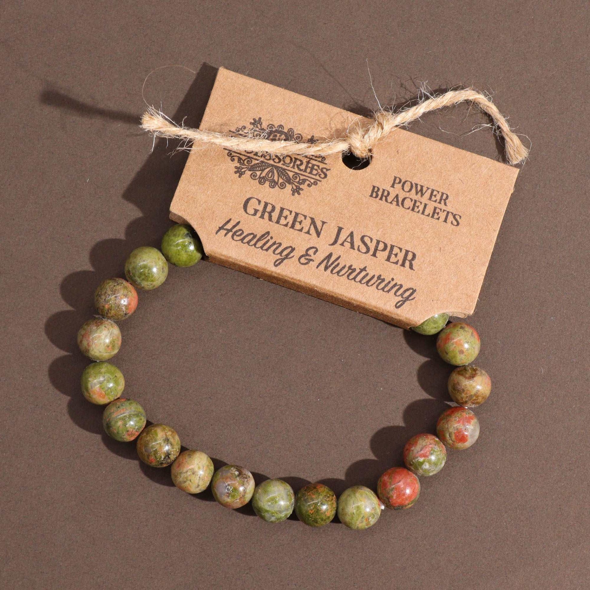 Green Jasper Aura Bracelet - Healing & Nurturing