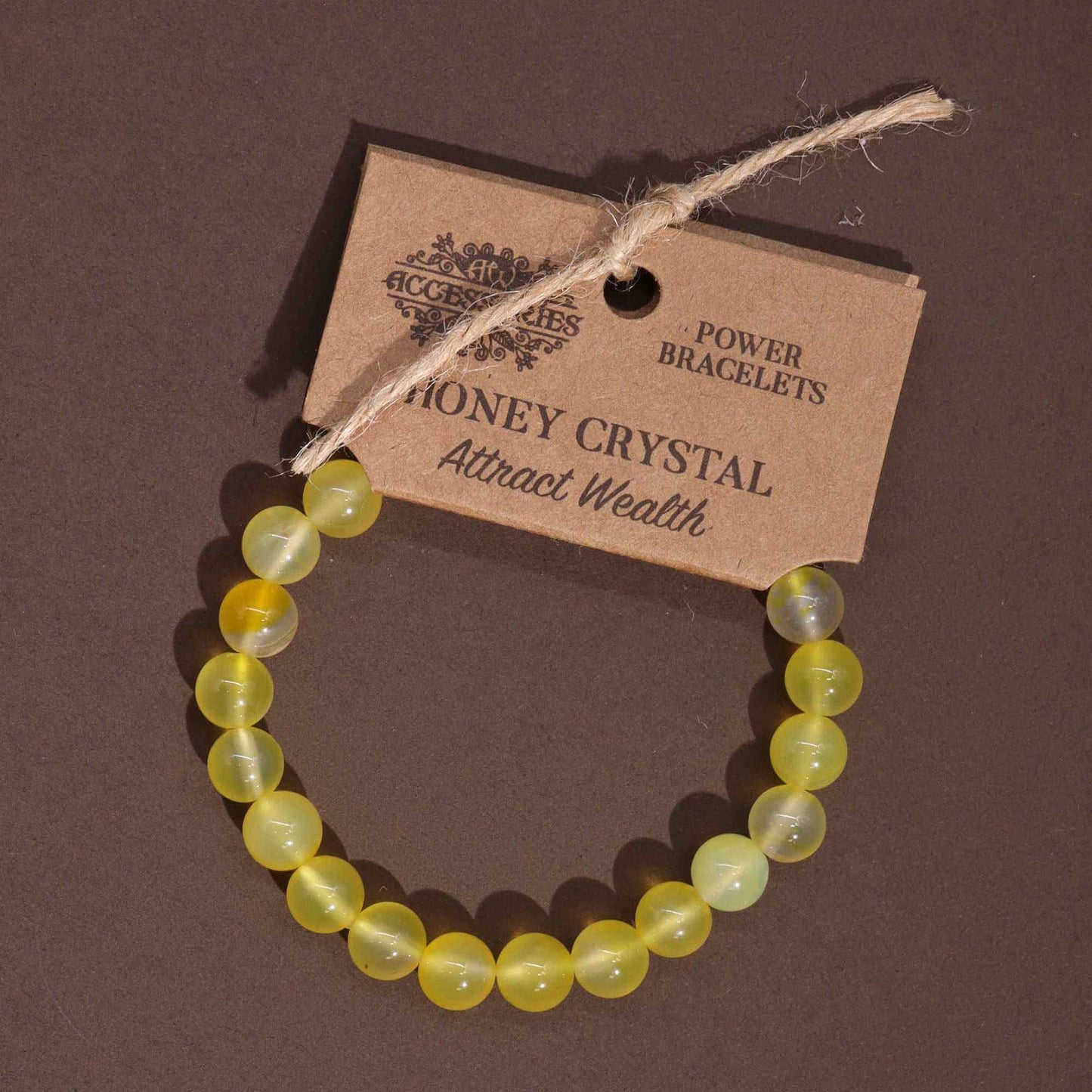 Honey Crystal Aura Bracelet - Attract Wealth & Prosperity