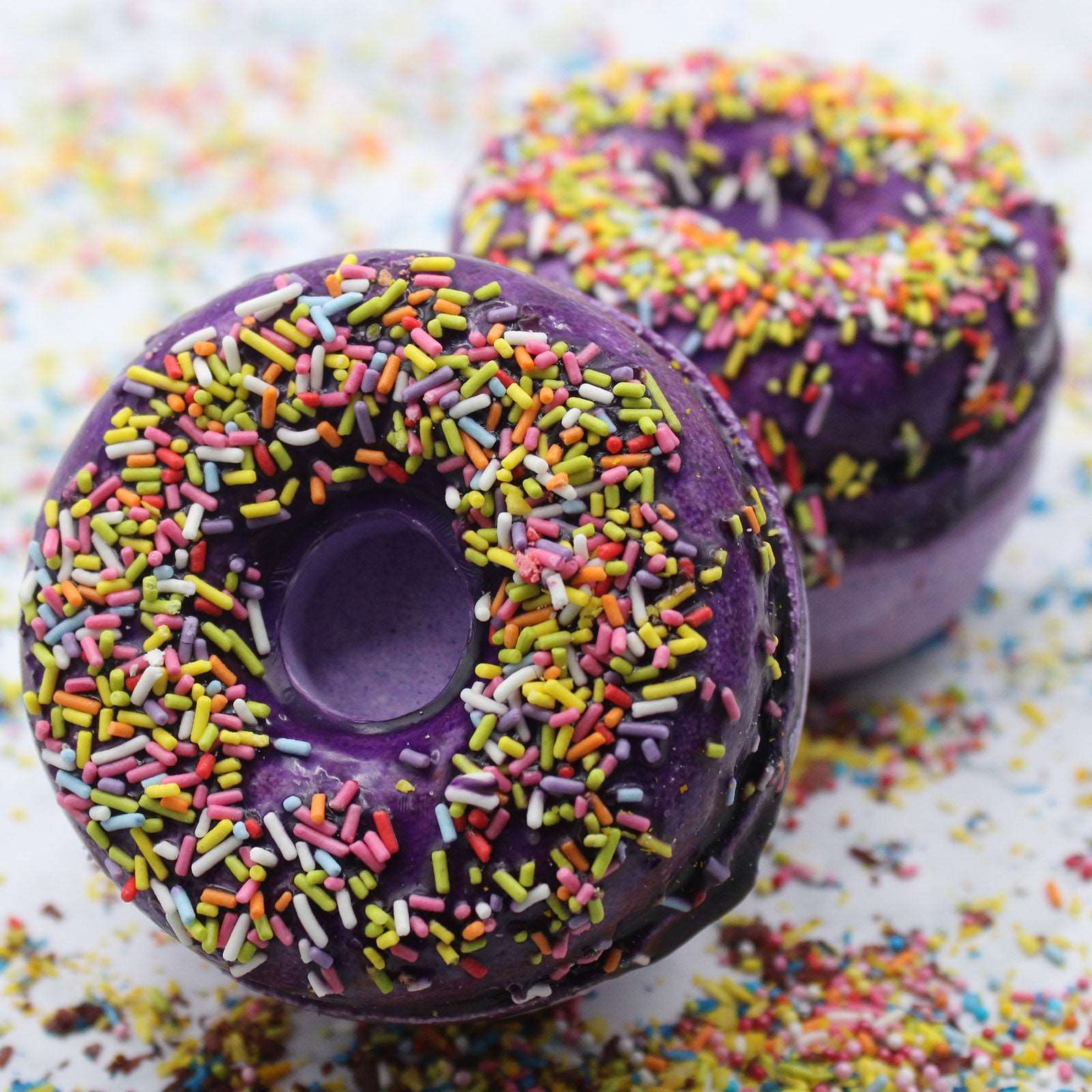 Blackberry and Almond Bath Donuts - Soothing Suds