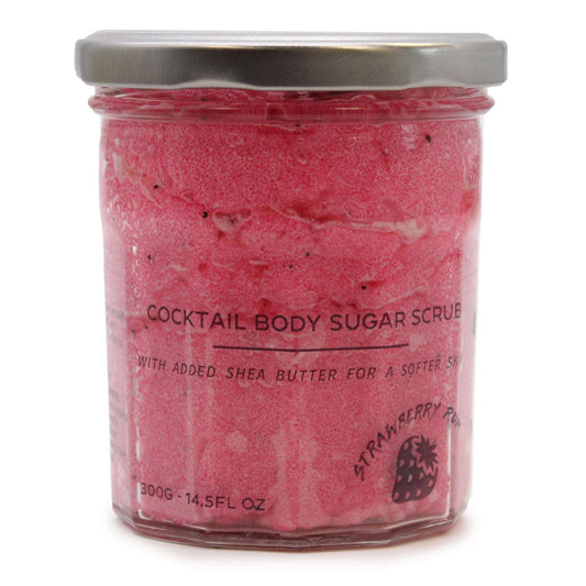 Fragranced Sugar Body Scrub - Strawberry Rum 300g - Soothing Suds