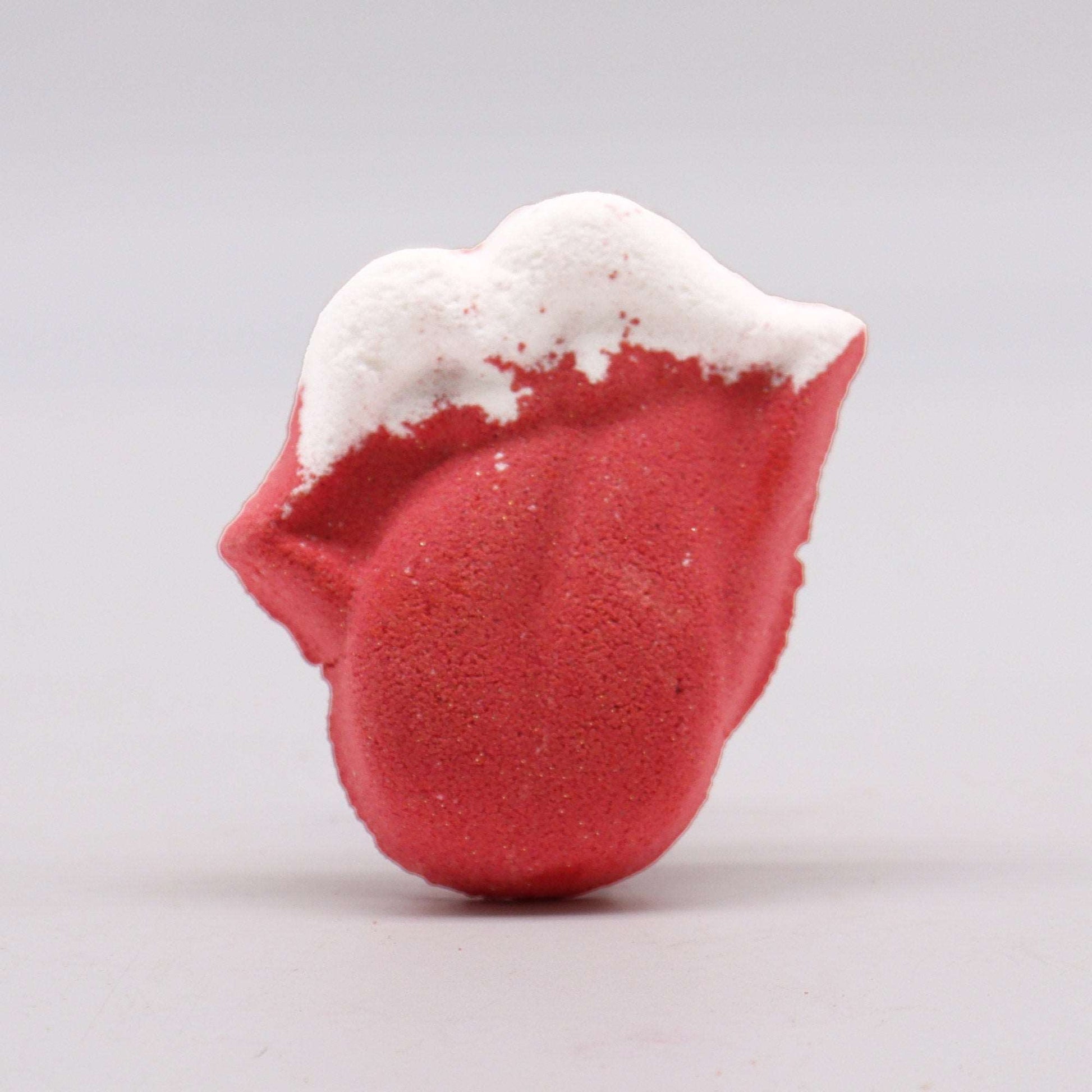 Lips Shaped Bath Bomb - Raspberry & Pomegranate 60g - Soothing Suds