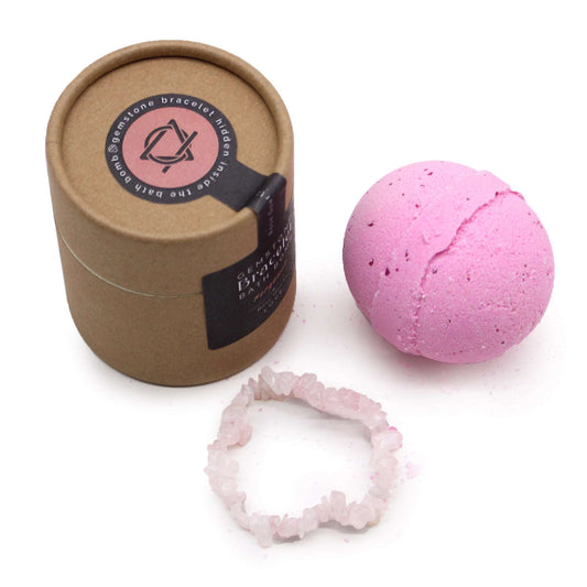 Rose Quartz Gem Bracelet Bath Bomb - Soothing Suds