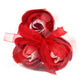 Set of 3 Soap Flower Heart Box - Red Roses - Soothing Suds