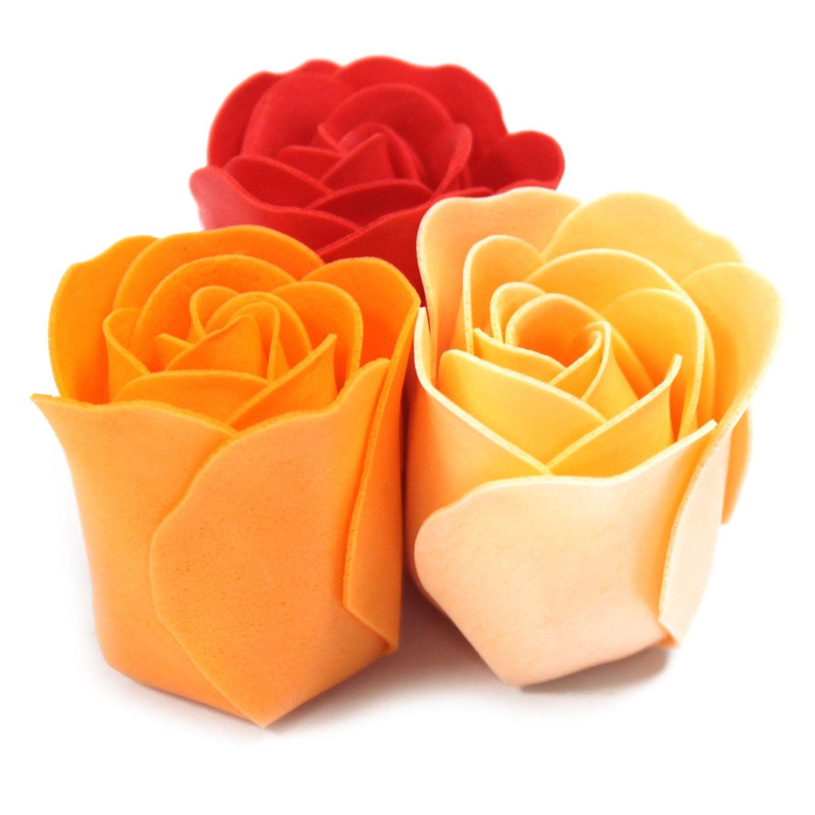 Set of 9 Soap Flower Box - Peach Roses - Soothing Suds