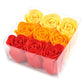 Set of 9 Soap Flower Box - Peach Roses - Soothing Suds