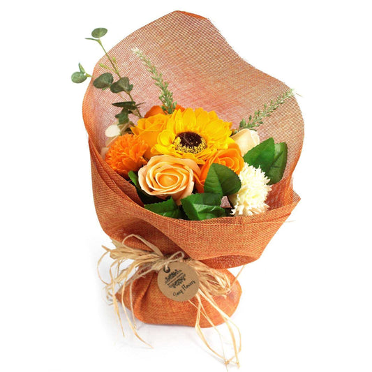 Standing Soap Flower Bouquet - Sunburst Yellow