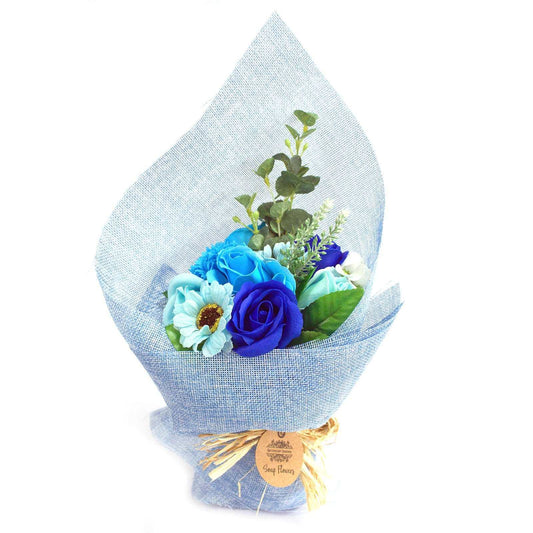 Standing Soap Flower Bouquet - Serene Blue