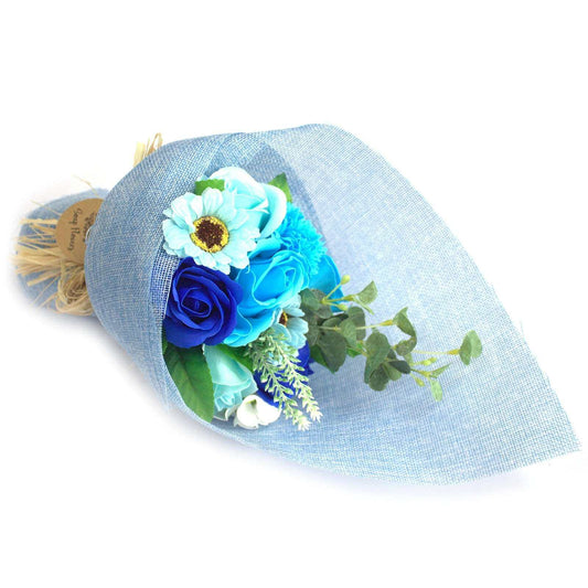 Standing Soap Flower Bouquet - Serene Blue