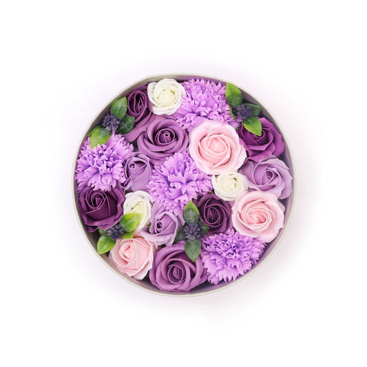 Round Box - Lavender Rose & Carnation