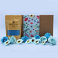 Wild Hare Total Unwind Salt & Flower Set with bath salts and soap flowers for a relaxing bathing experience