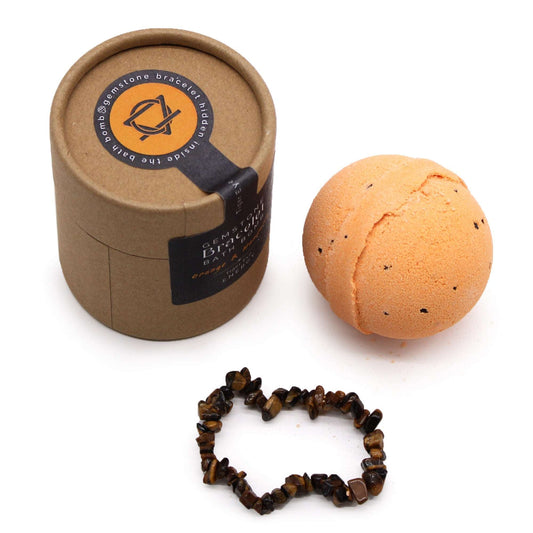 Tiger Eye Gem Bracelet Bath Bomb - Soothing Suds